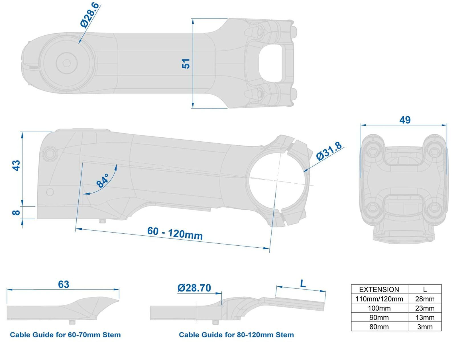 Ritchey Comp Switch Stem -6°, bb black - Bild 6