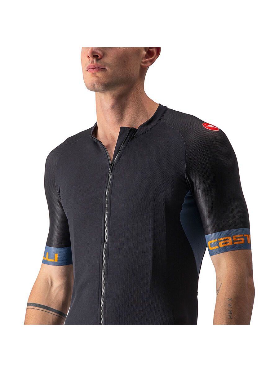 Castelli Entrata VI Jersey, light black/light steel blue-p - Bild 4