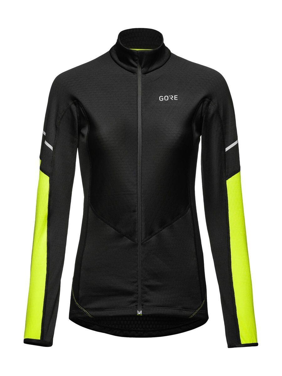 GOREWEAR M Women Thermo Zip Shirt Langarm, black/neon yellow - Bild 1