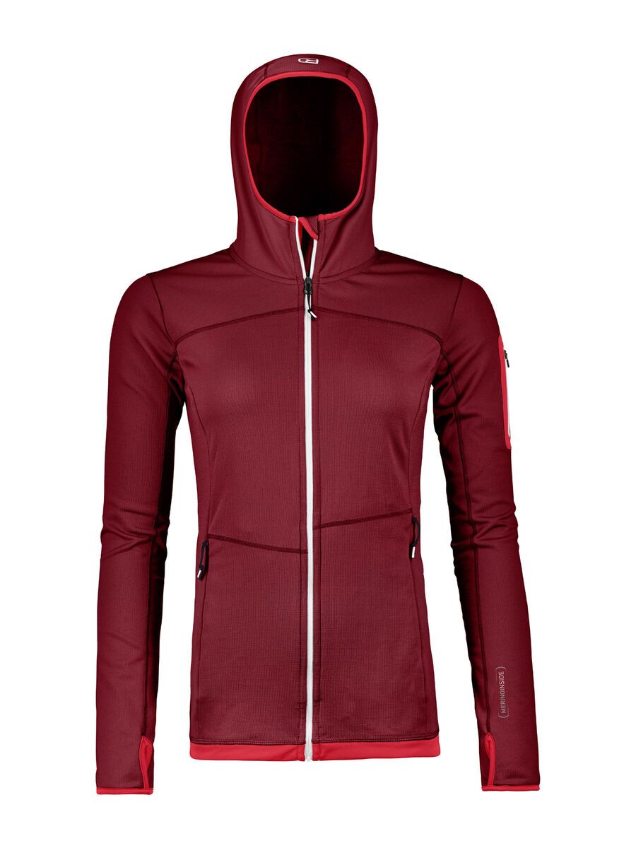 Ortovox Merino Fleece Light Hoody W, dark blood - Bild 1