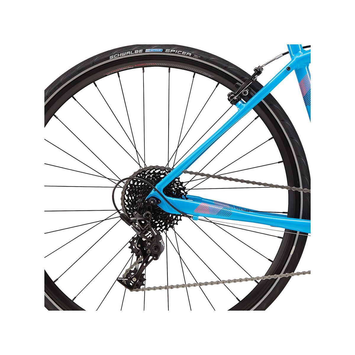 Cannondale Quick 2, ultra blue w/ jet black and acid red, reflective detail, gloss - BLU - Bild 4