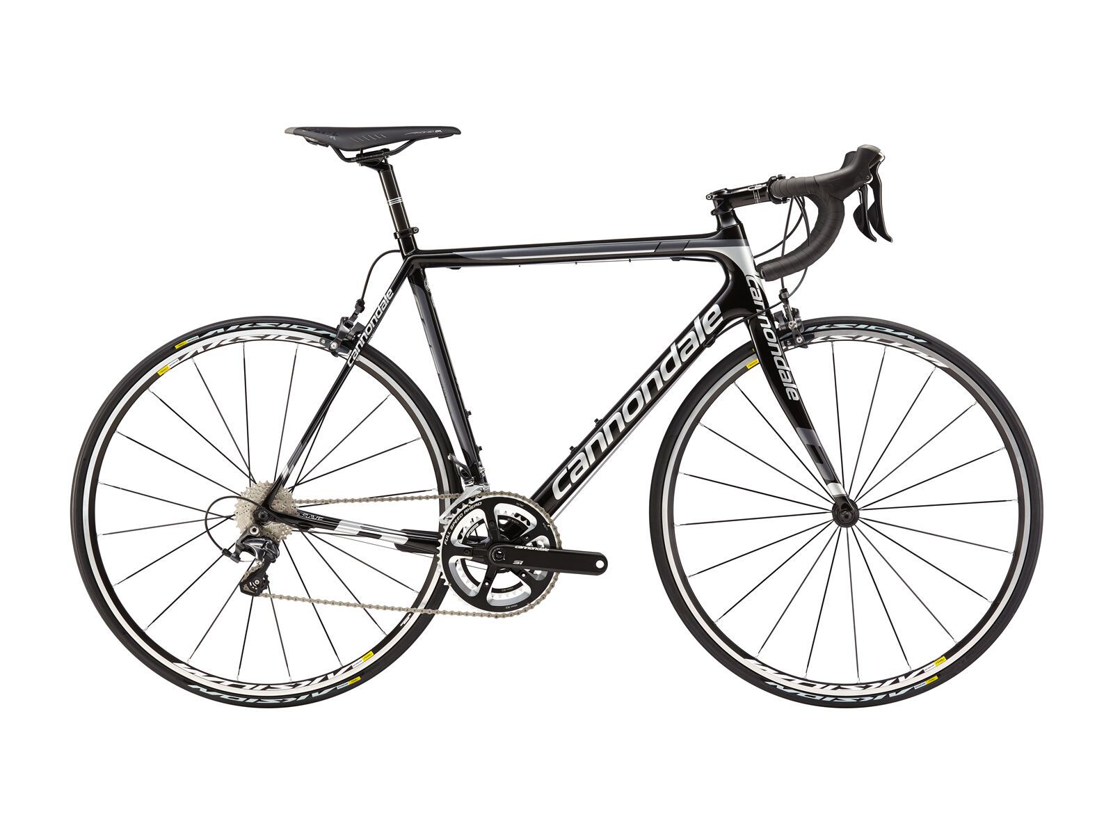 Cannondale SuperSix Evo Ultegra 3, jet black, with charcoal grey and fine silver details - Bild 1