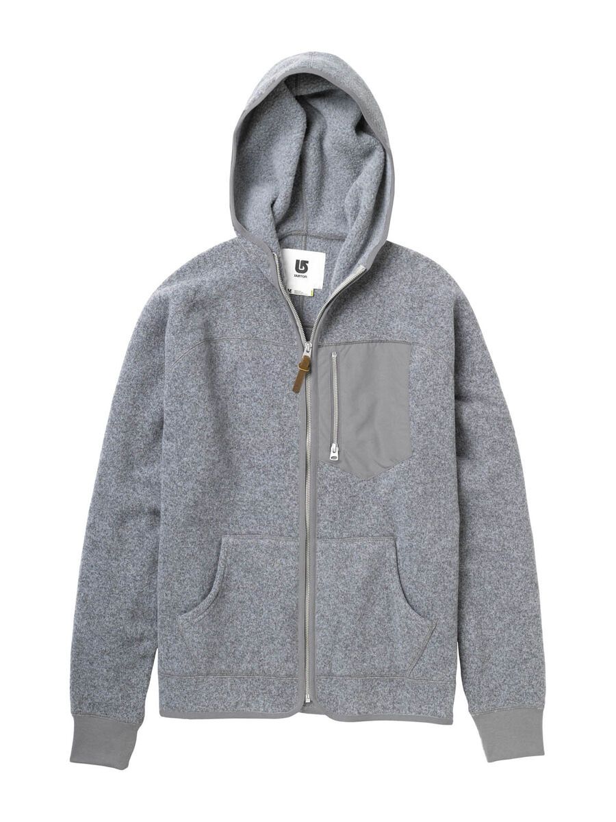 Burton Philo Fleece Hoodie, Ash Heather - Bild 1