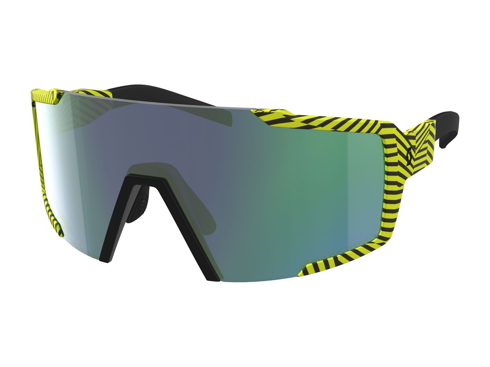Scott Shield, black/Lens: yellow green chrome - Bild 1