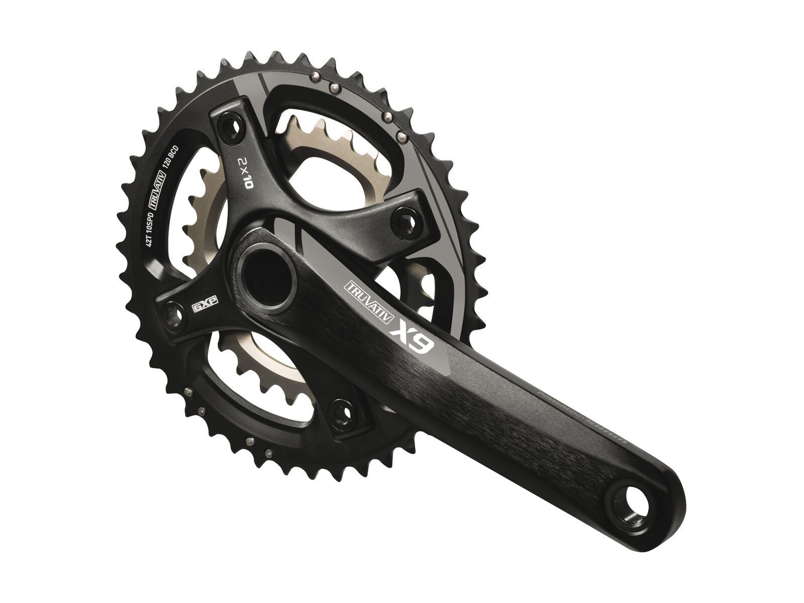 SRAM X9 Kurbel - GXP, 2x10, 42/28 Z, grau - Bild 1