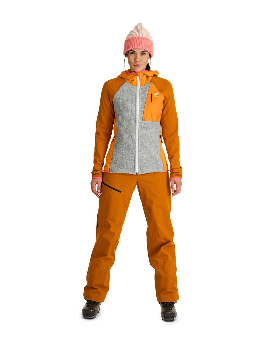 Ortovox Merino Fleece Grid Plus Classic Knit Hoody W, autumn leaves - Bild 5