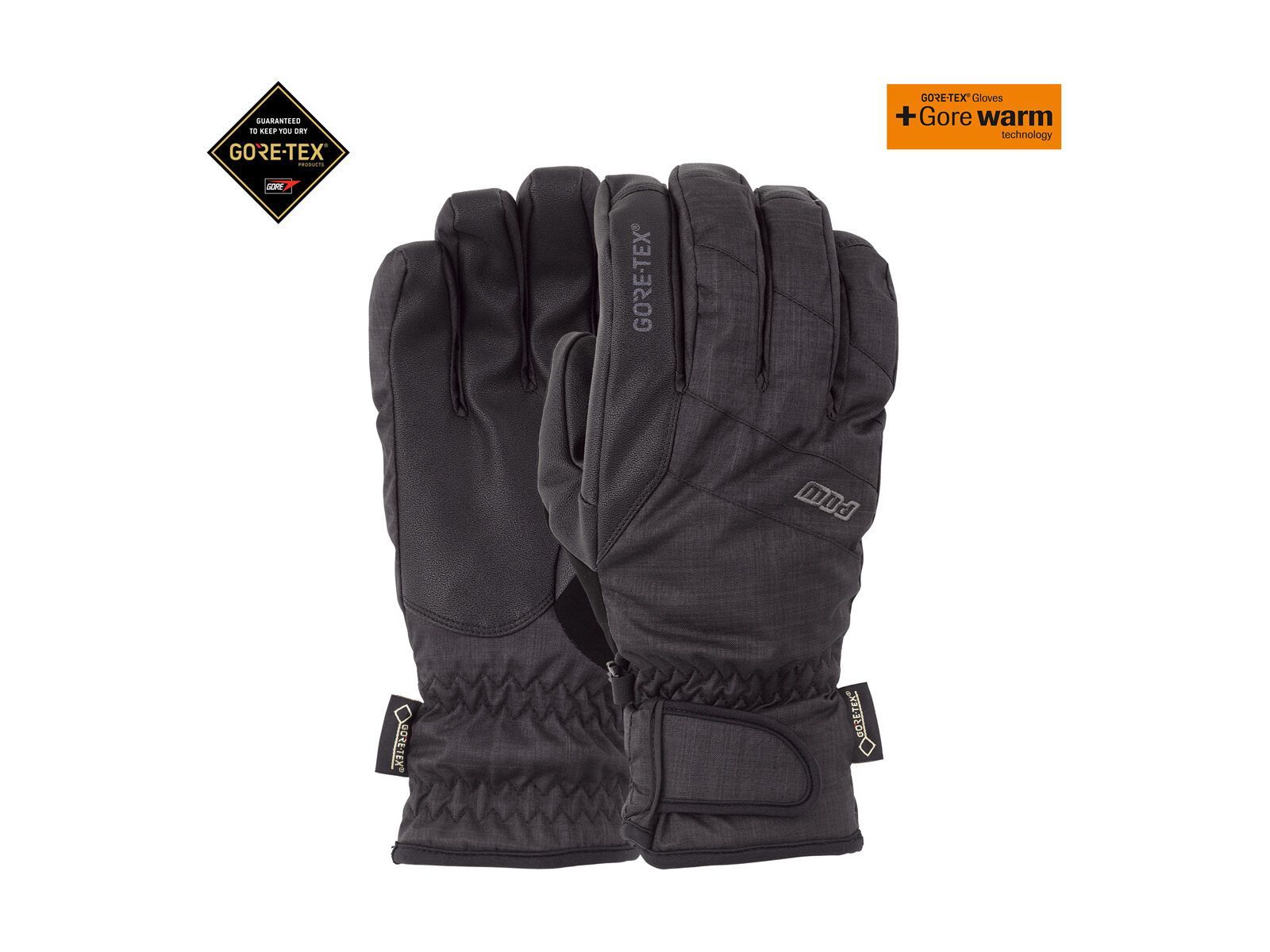 POW Gloves Warner Gore-Tex Short Glove, black - Bild 2
