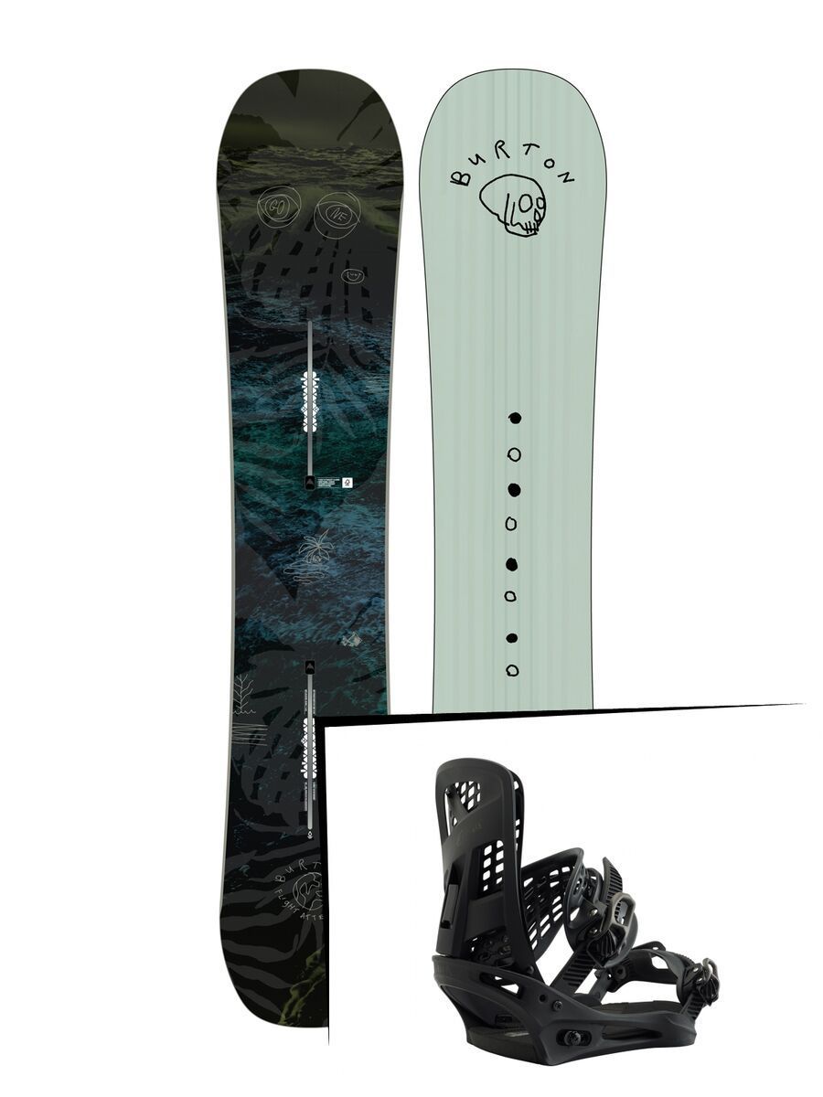 Set: Burton Flight Attendant Wide 2019 + Burton Genesis matty black - Bild 1
