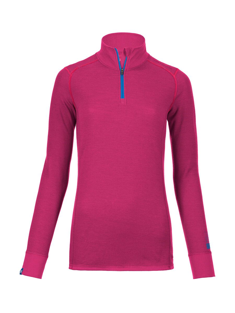 Ortovox Merino 210 Long Sleeve Zip Neck, dark very berry - Bild 1