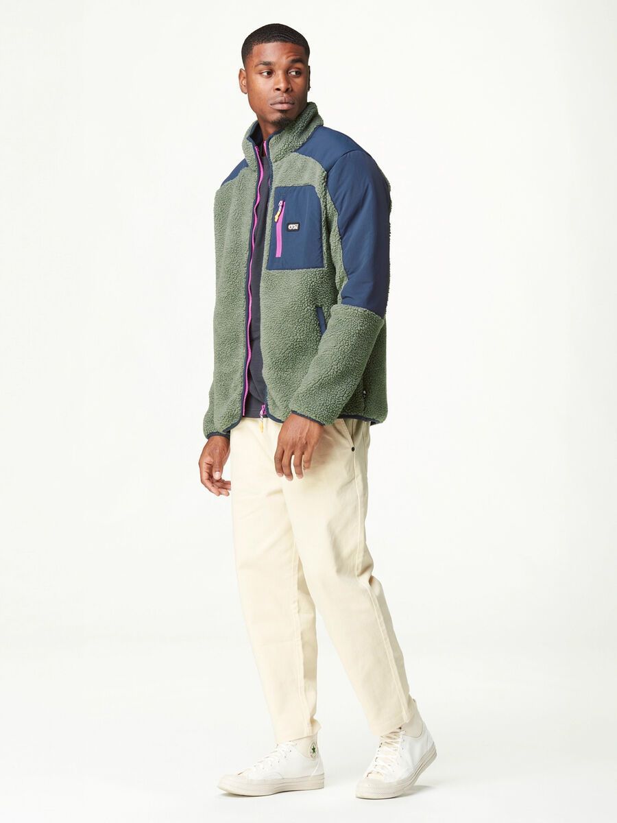 Picture Quilchena Zip Fleece, green spray dark blue - Bild 7