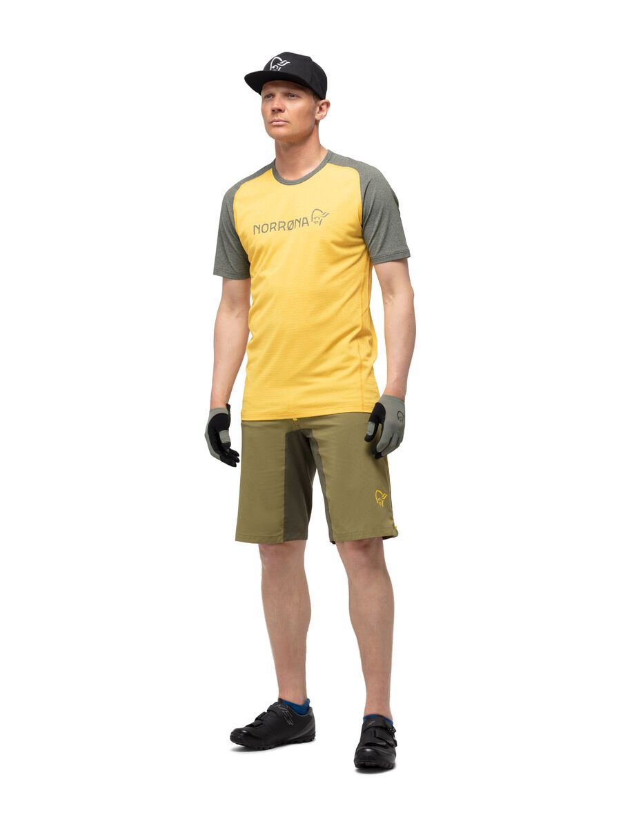 Norrona fjørå equaliser lightweight T-Shirt M's, olive night/lemon chrome - Bild 3