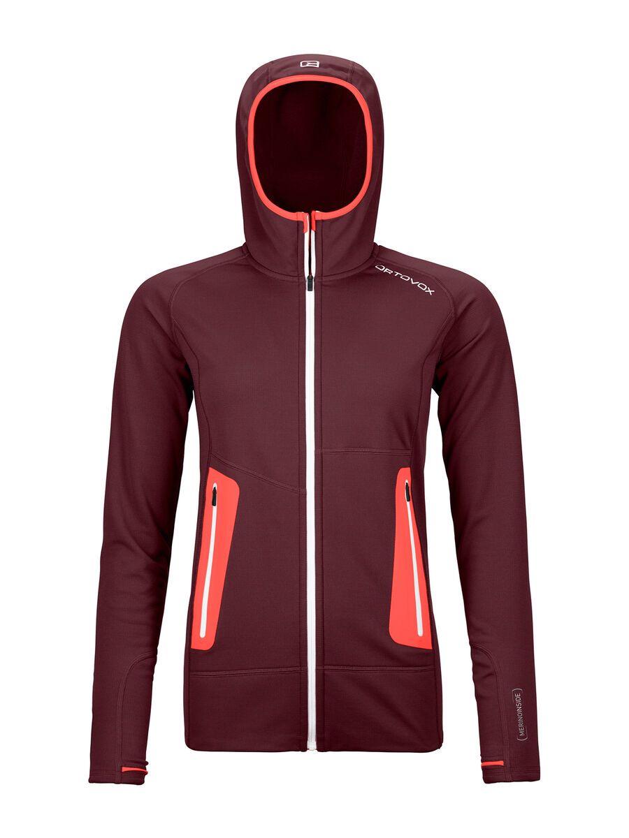 Ortovox Merino Fleece Light Hoody W, winetasting - Bild 1