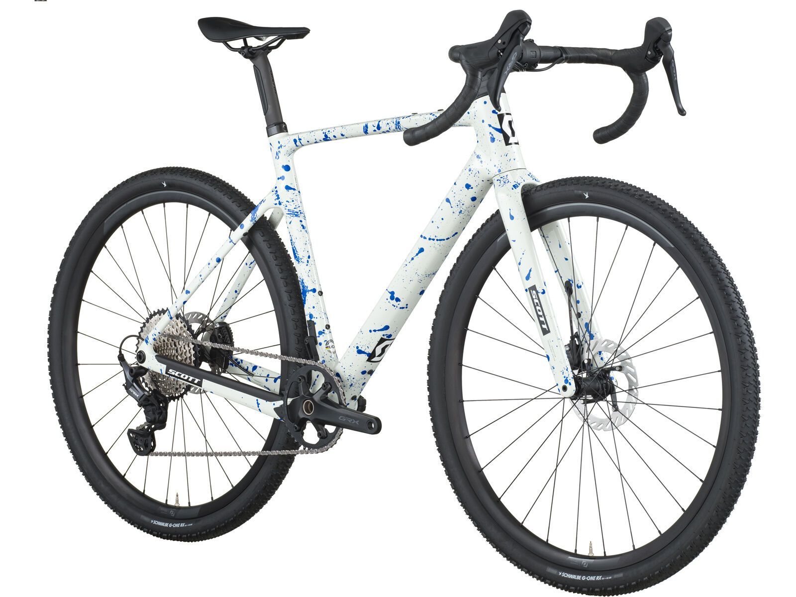 Scott Addict Gravel 30, white/splatter blue - Bild 2