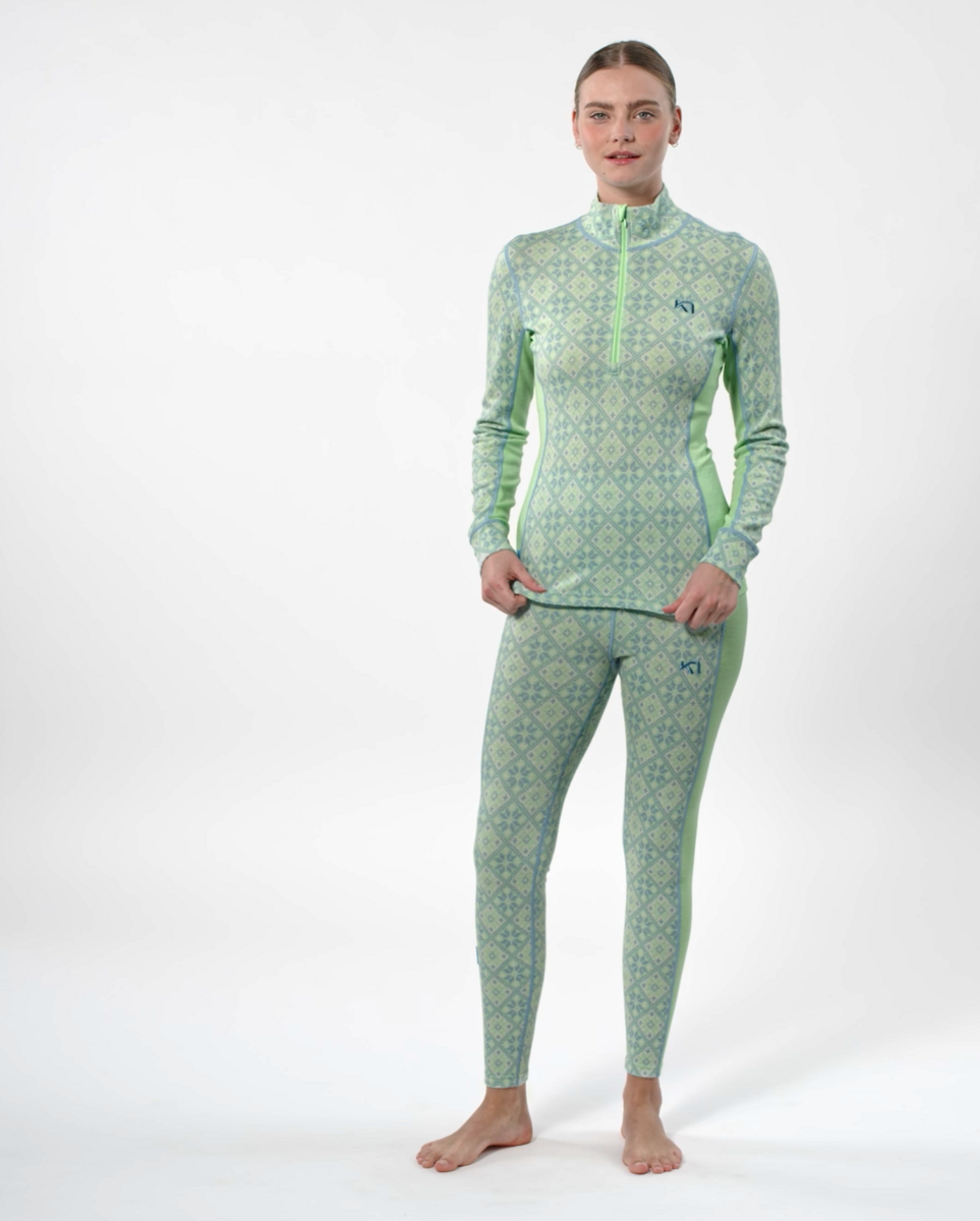 Kari Traa Rose Half Zip Baselayer, mint - Video 3