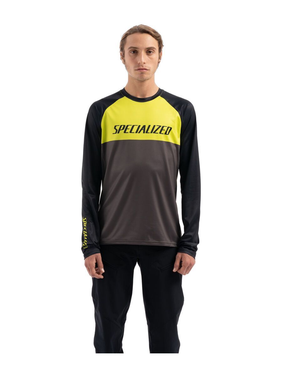 Specialized Demo Pro Longsleeve Jersey, hyper green/charcoal block - Bild 4