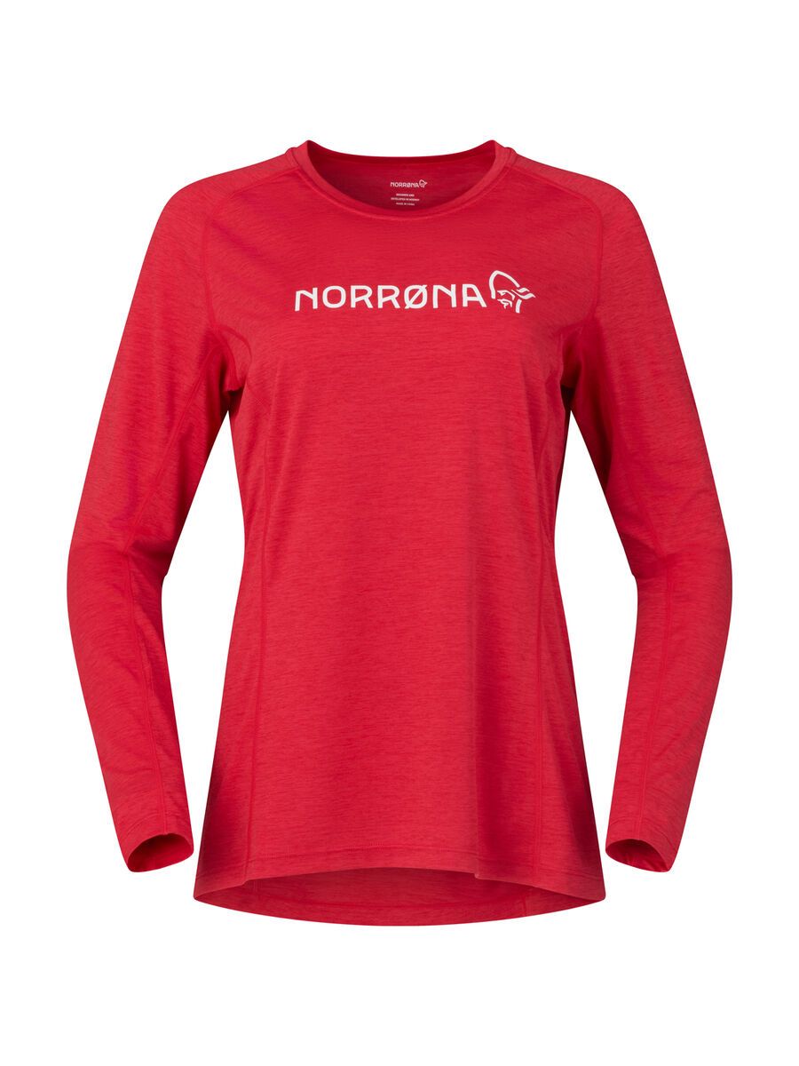 Norrona fjørå equaliser lightweight Long Sleeve W's, aura orange - Bild 1