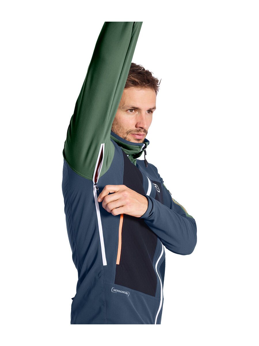 Ortovox Merino Naturtec Light Col Becchei Jacket M, blue lake - Bild 2