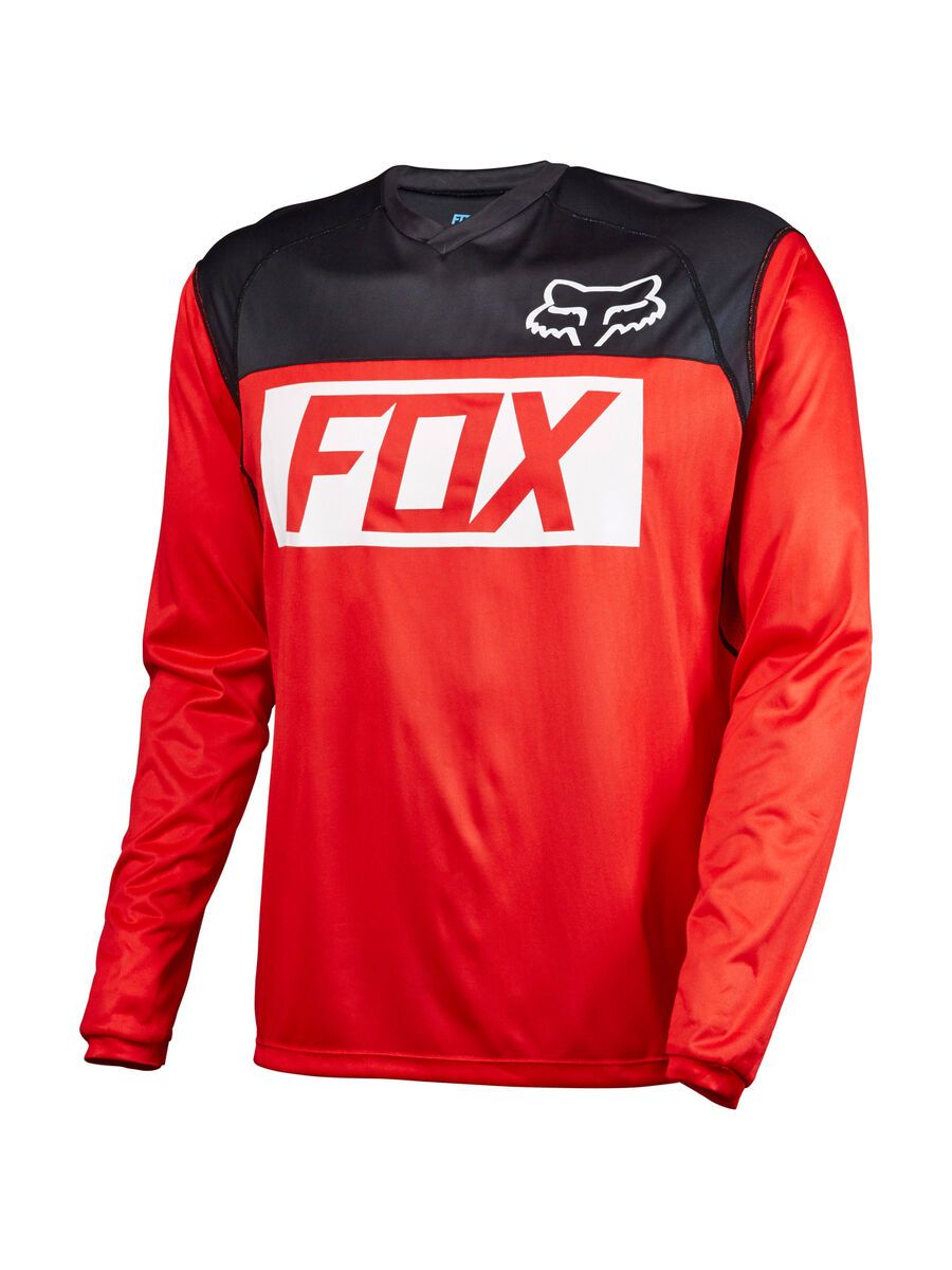 Fox Indicator LS Jersey, red black white - Bild 1
