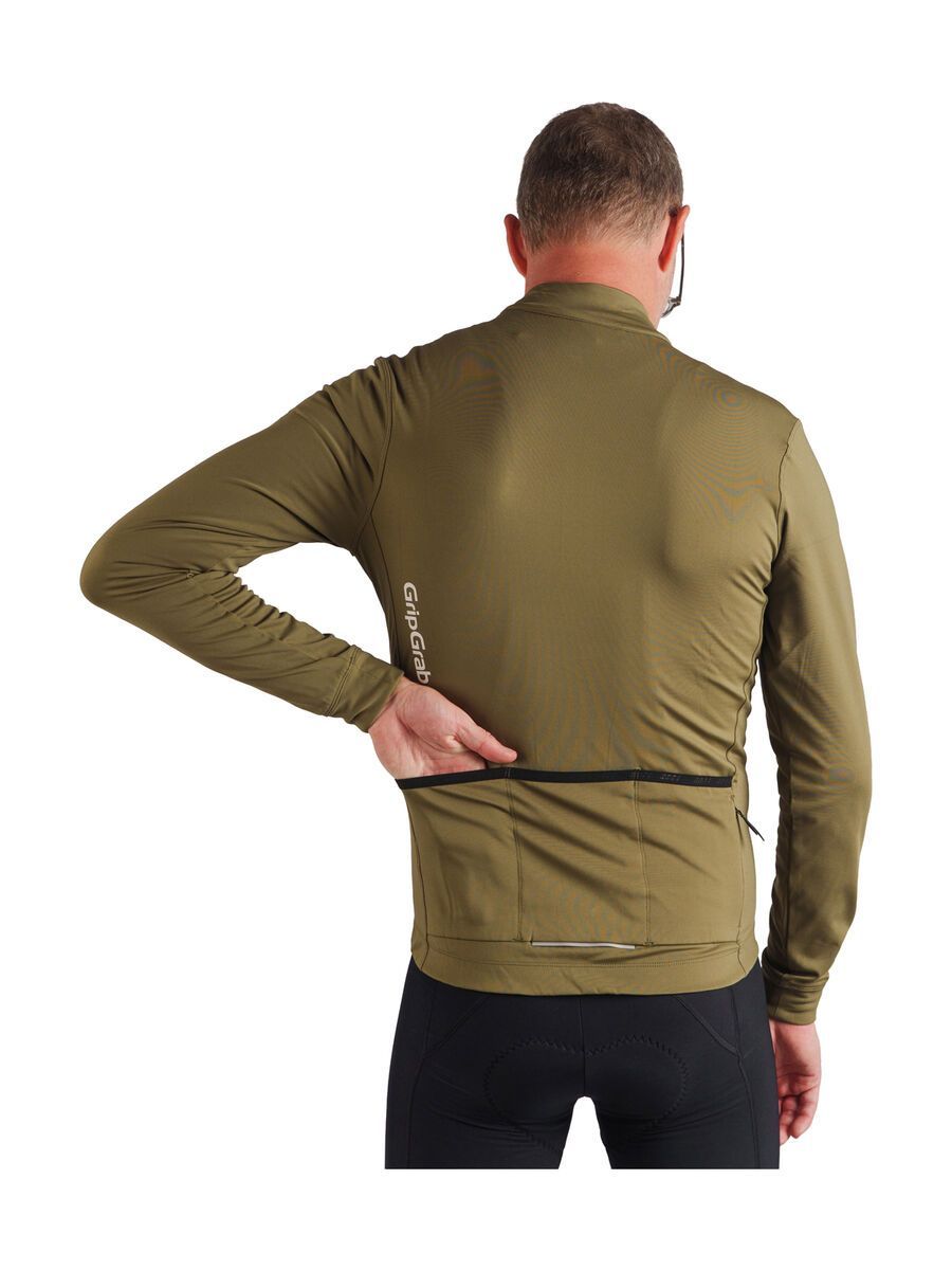 GripGrab RIDE Thermal Long Sleeve Jersey, olive green - Bild 6