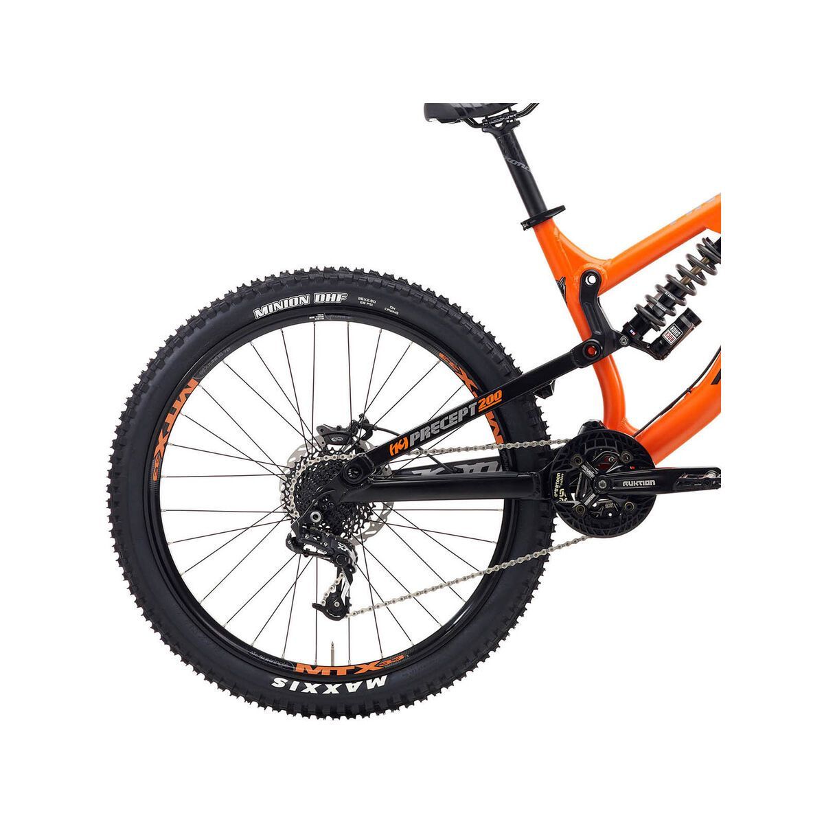 Kona Precept 200, Matt Orange & Black w/Silver and White - Bild 4