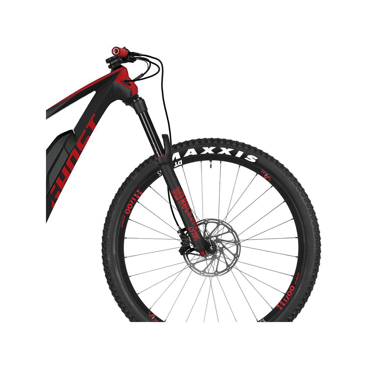 Ghost Hybride SL AMR X S7.7+ LC, titanium grey/riot red/star white - Bild 6