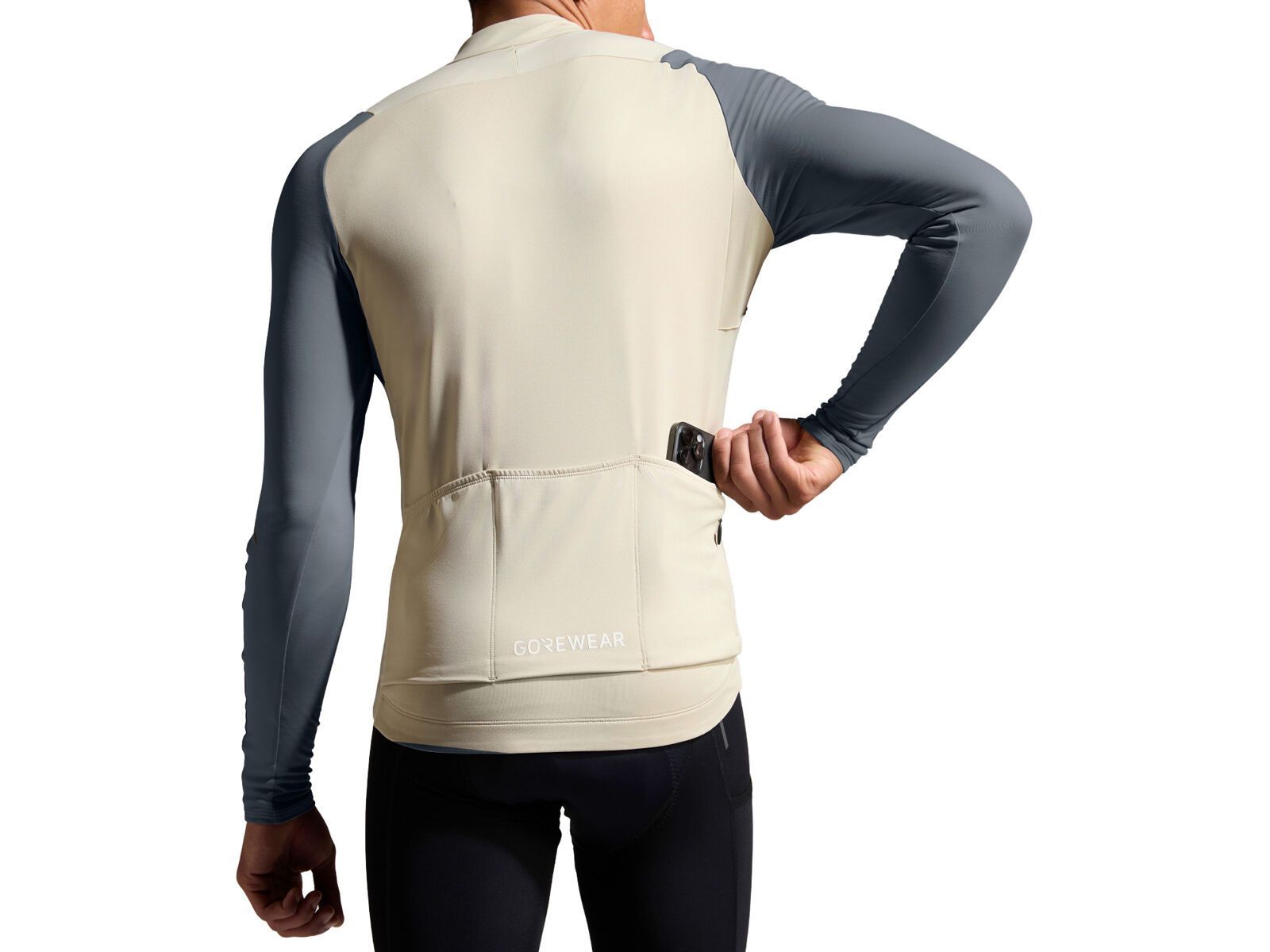 GOREWEAR Spinshift Thermo Langarm Trikot Herren, tech beige/lab graphite - Bild 5
