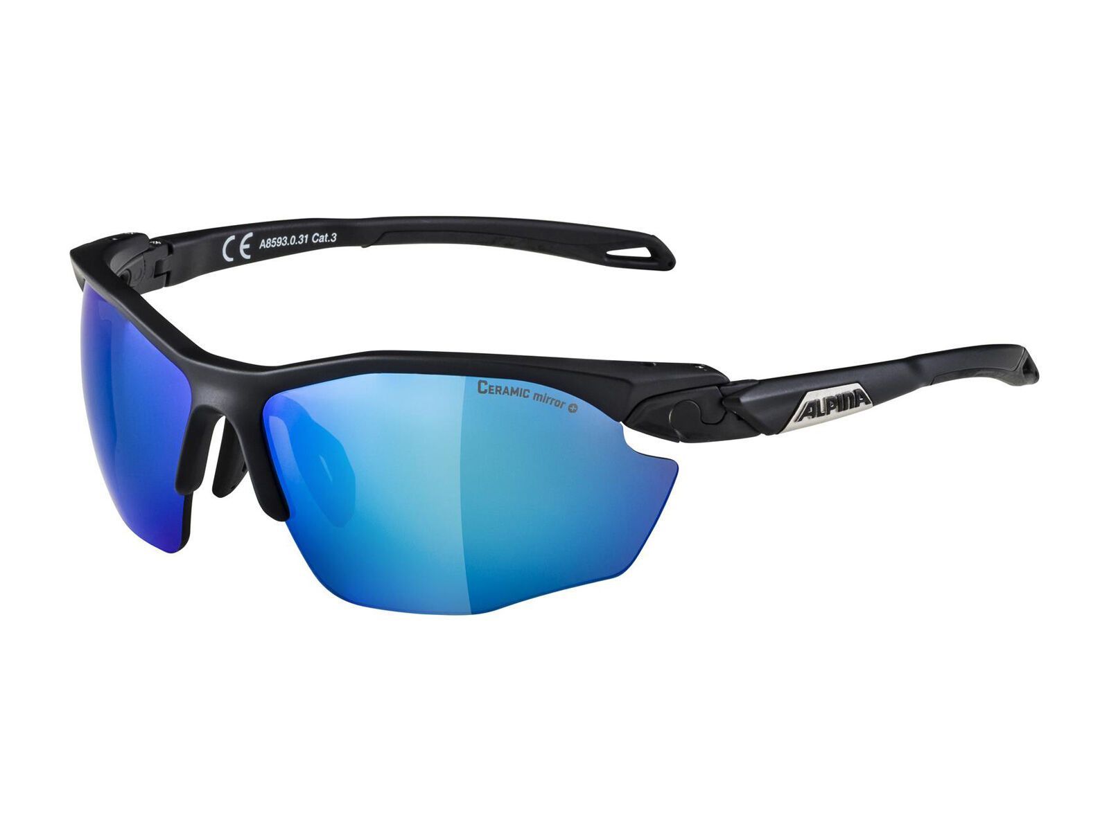Alpina Twist Five HR CM+, black matt  /Lens: ceramic mirror blue - Bild 1