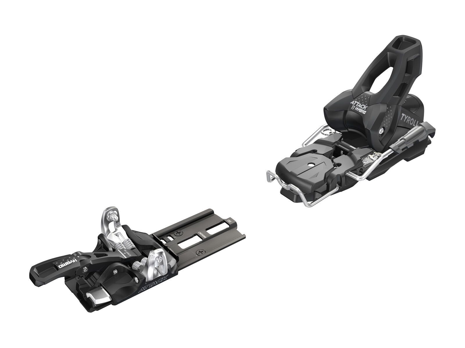 Tyrolia Attack Hybrid 11 MN/PT - 110 mm [O], solid black/silver - Bild 1