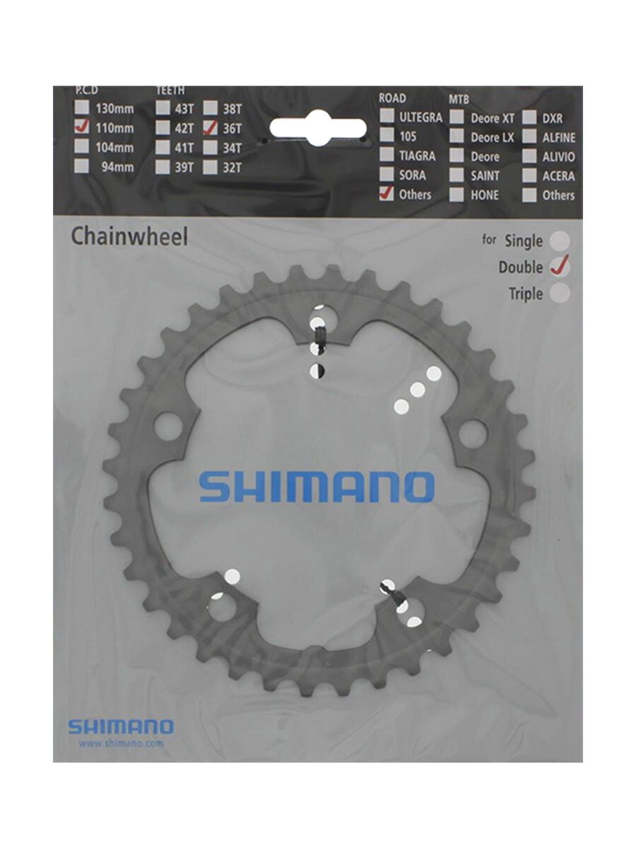 Shimano Kettenblätter Road FC-CX50 - 2x10, silber - Bild 1