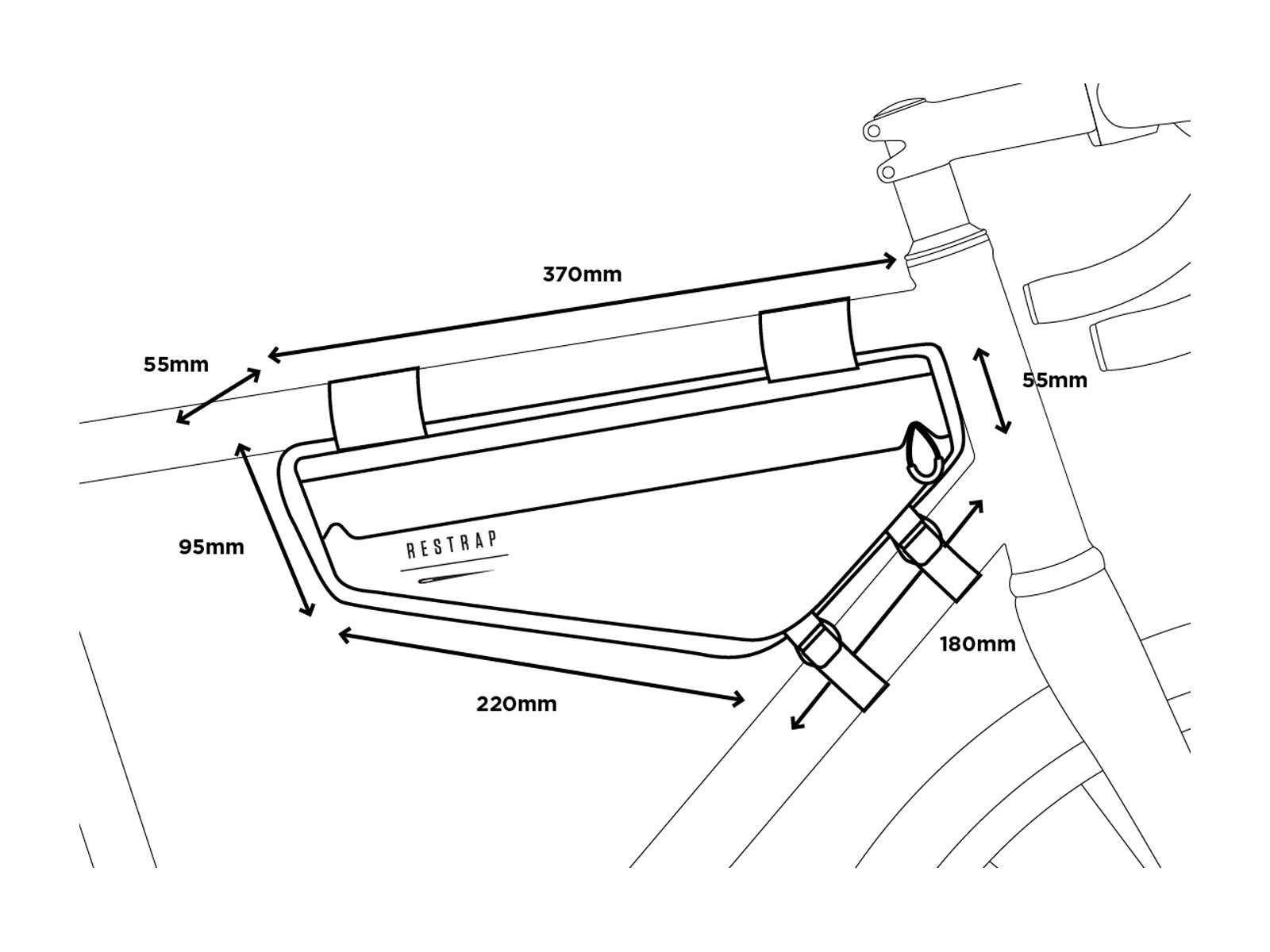 Restrap Race Frame Bag - 3 L, black - Bild 8