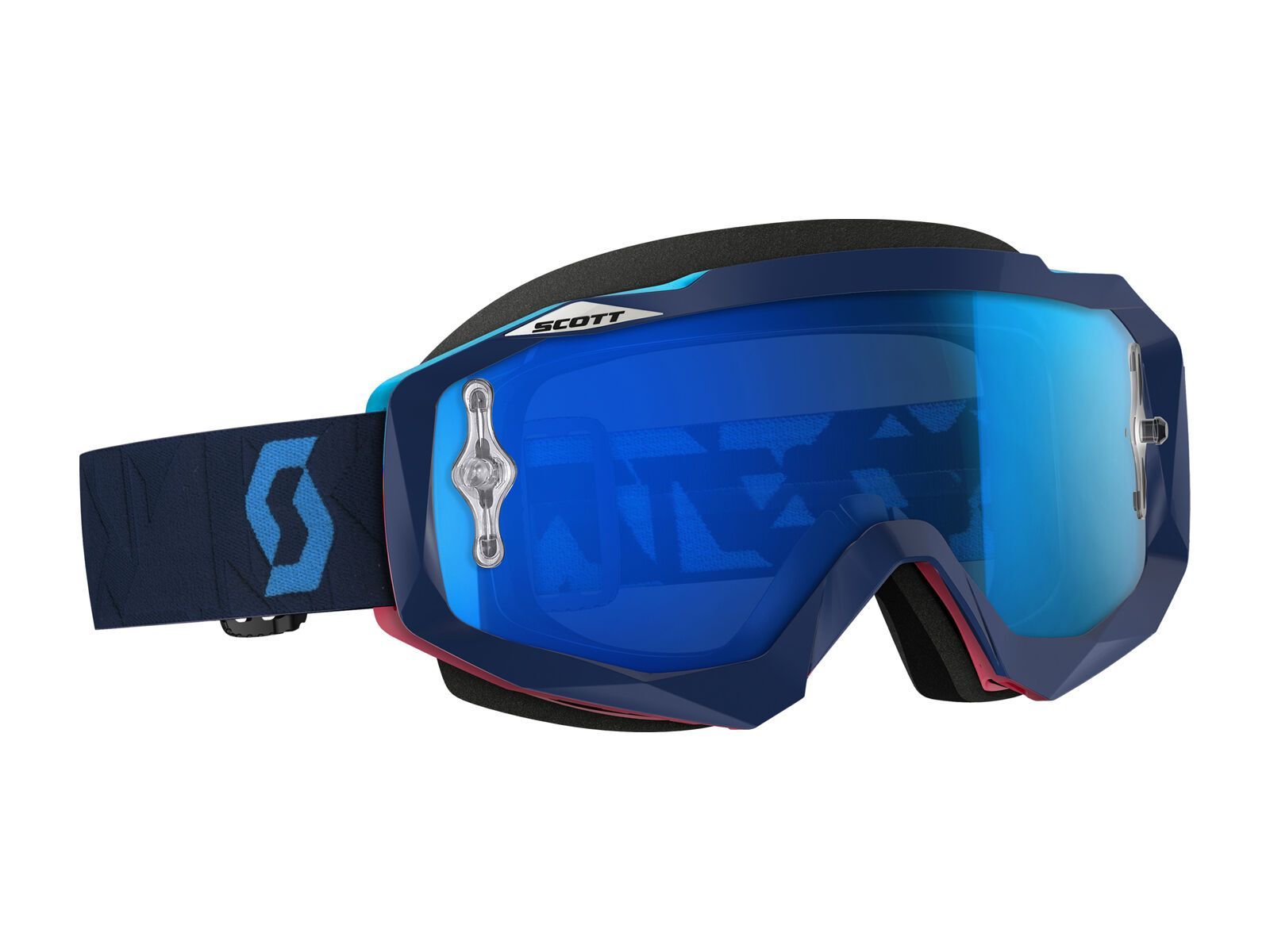 Scott Hustle MX, angled blue/pink electric blue chrome works - Bild 1