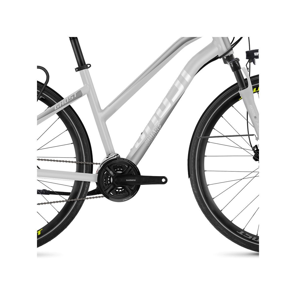 Ghost Square Trekking 2.8 W AL, iridium silver/micro chip gray/lime green - Bild 3