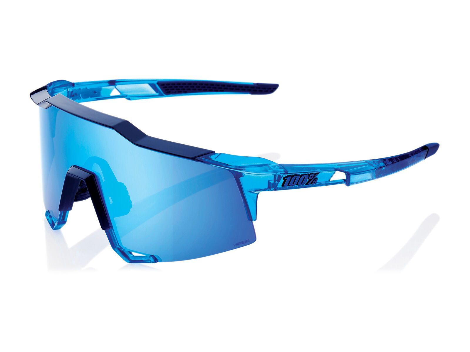 100% Speedcraft Tall inkl. WS, transl. crystal blue/Lens: hiper iceberg blue mirror - Bild 1