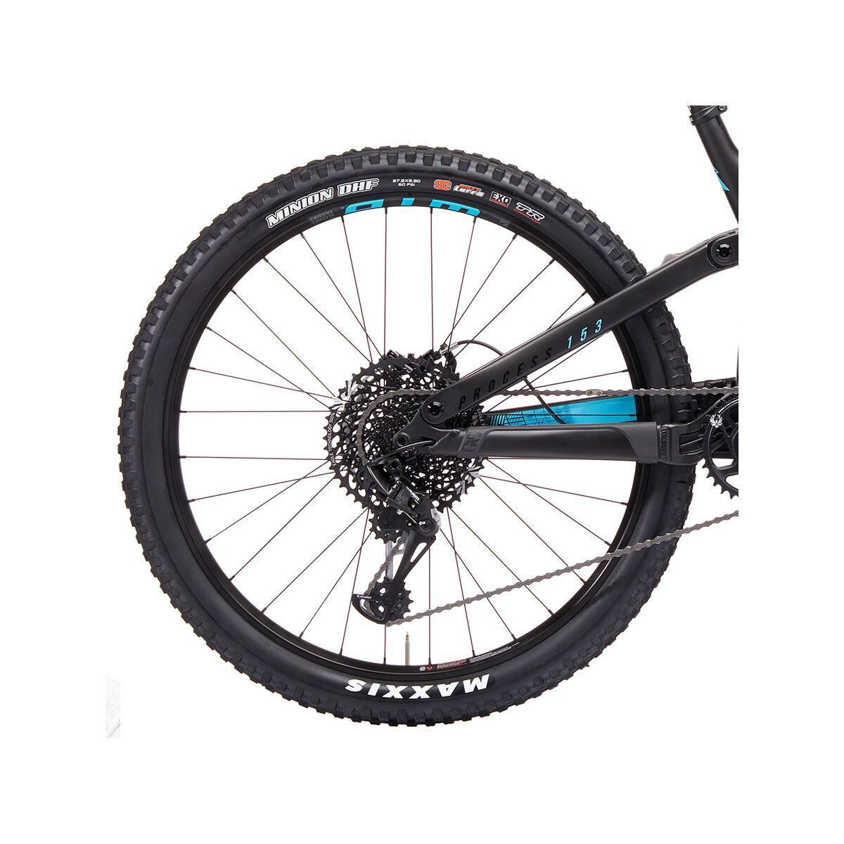 Kona Process 153 CR 27.5, matt charcoal w/ gloss black & ice blue decals - Bild 5