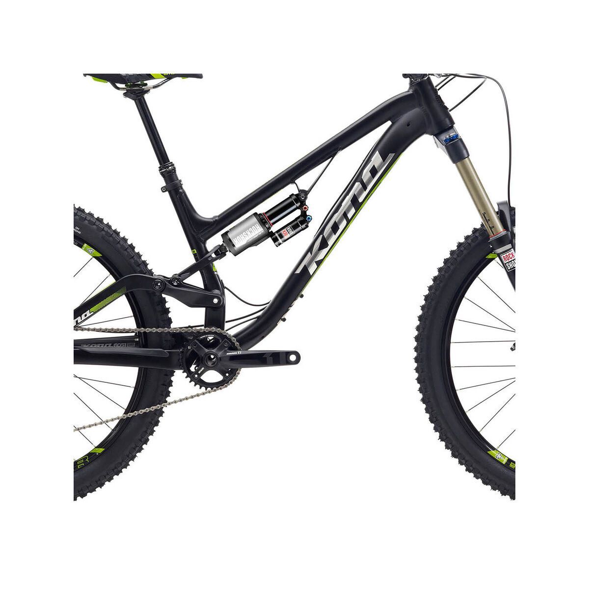 Kona Process 167, Matt Black w/Gloss Chrome & Green - Bild 3