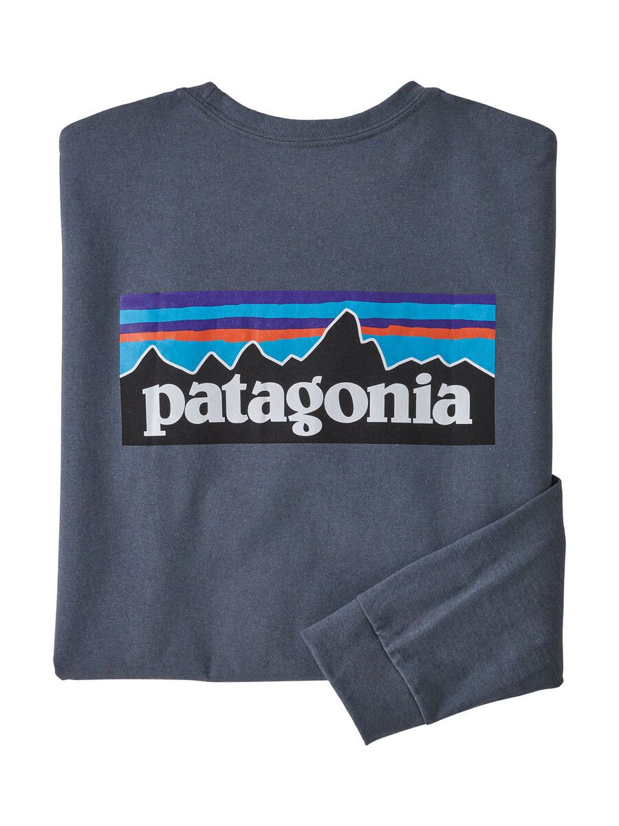 Patagonia Men's Long-Sleeved P-6 Logo Responsibili-Tee, plume grey - Bild 1