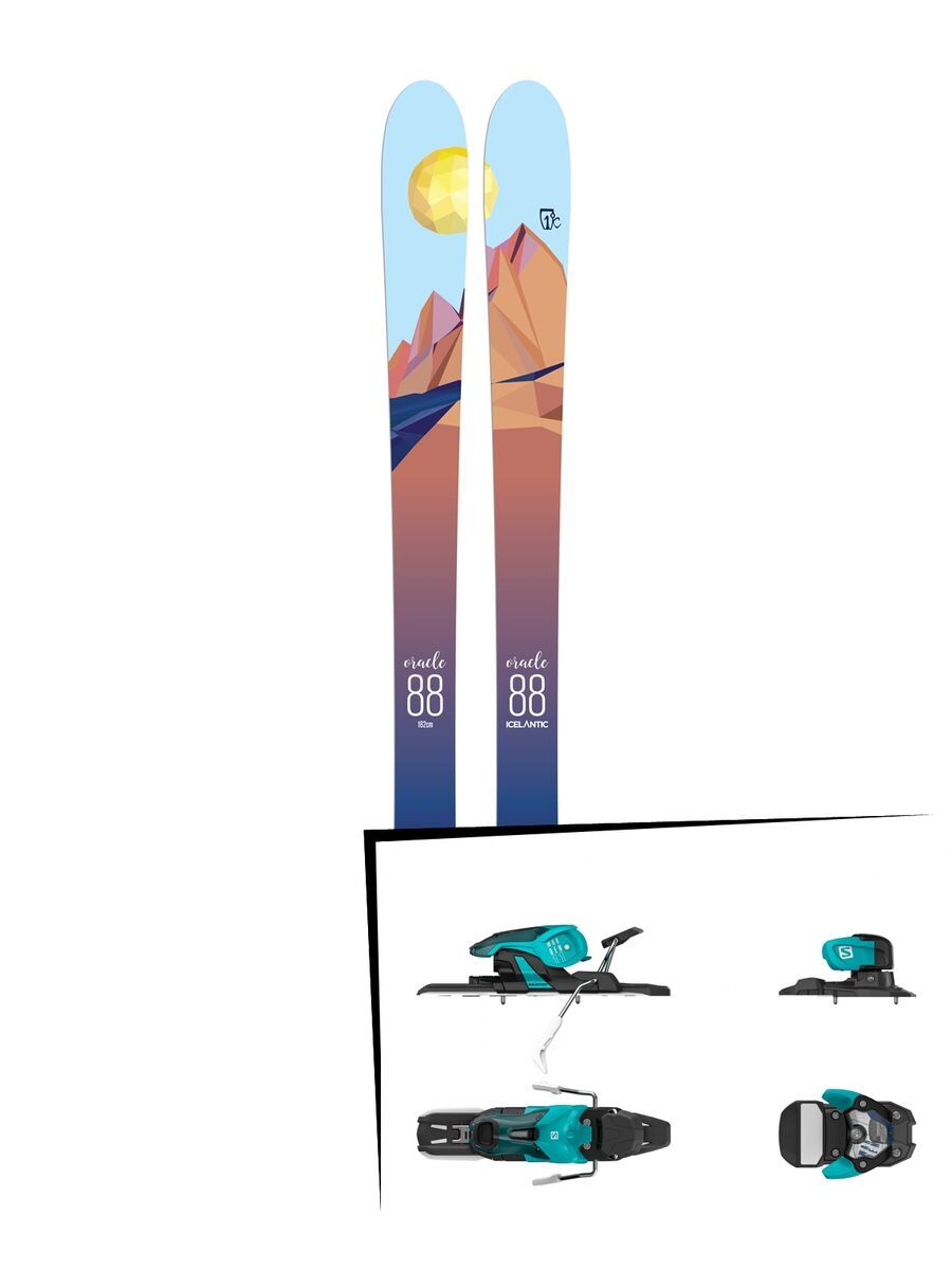 Set: Icelantic Oracle 88 2018 + Salomon Warden 11 turquoise/black - Bild 1