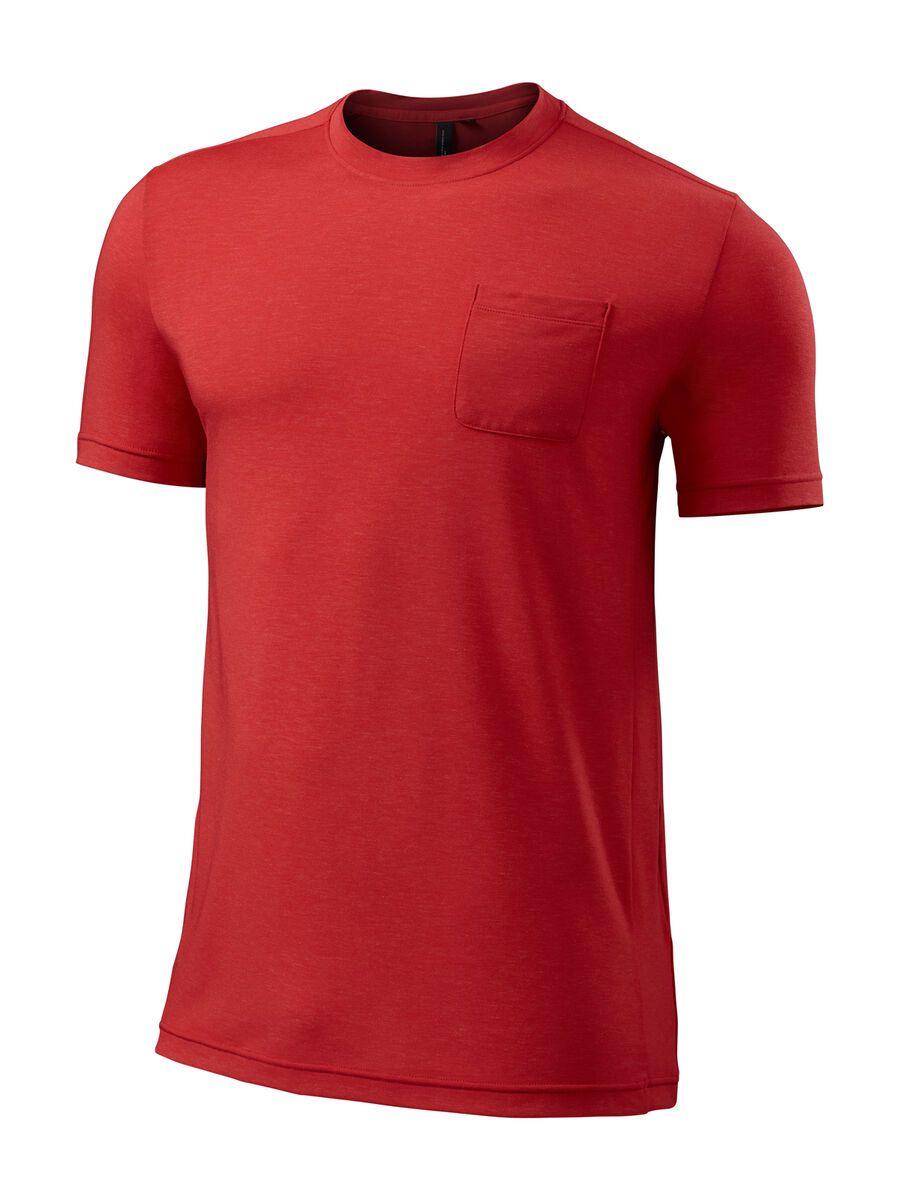 Specialized Utility Merino Crew SS, candy red heather - Bild 1