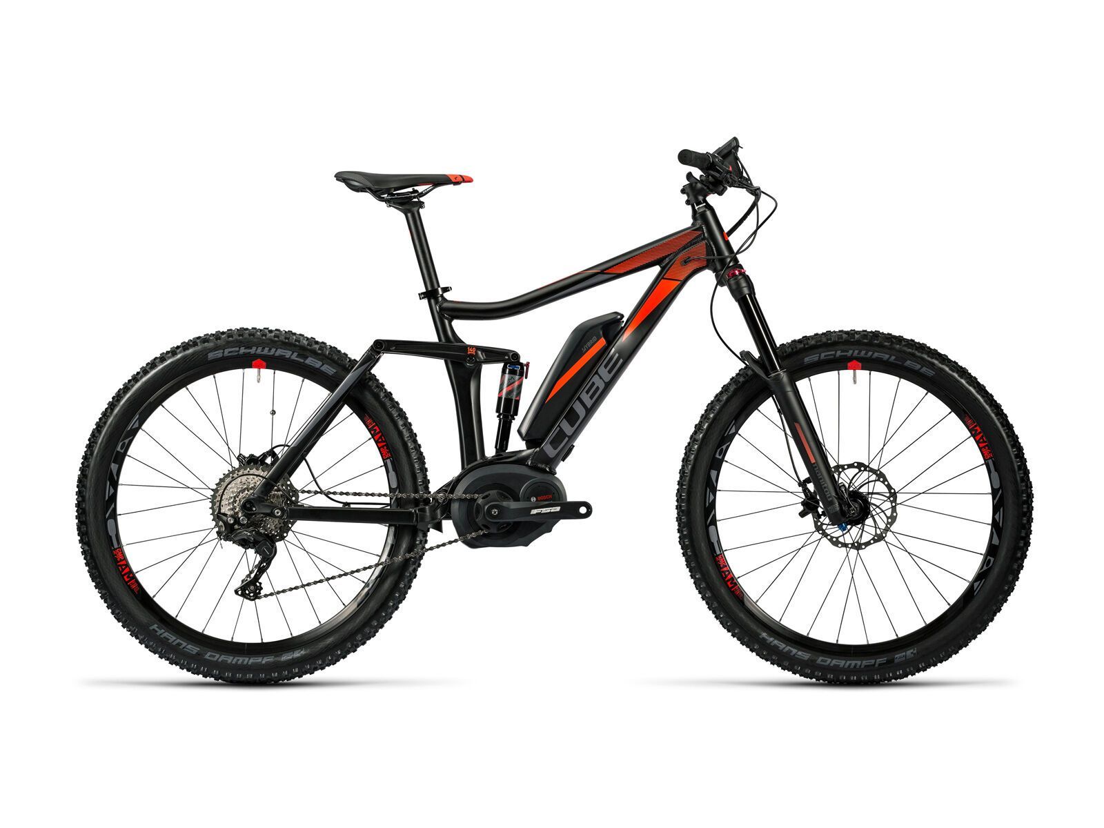 Cube Stereo Hybrid 140 HPA Pro 400 27.5, black´n´flashred - Bild 1