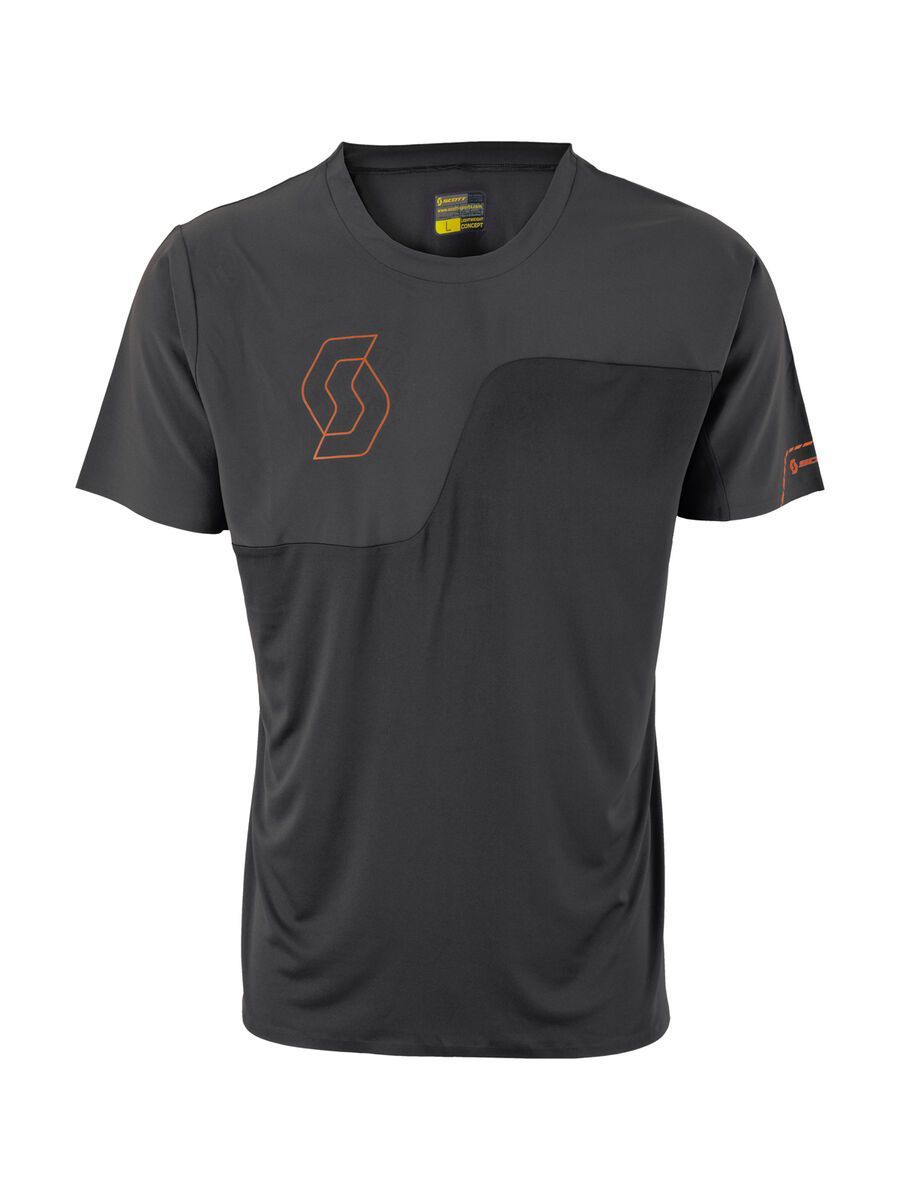 Scott Trail Tech 10 s/sl Shirt, black/tangerine orange - Bild 1