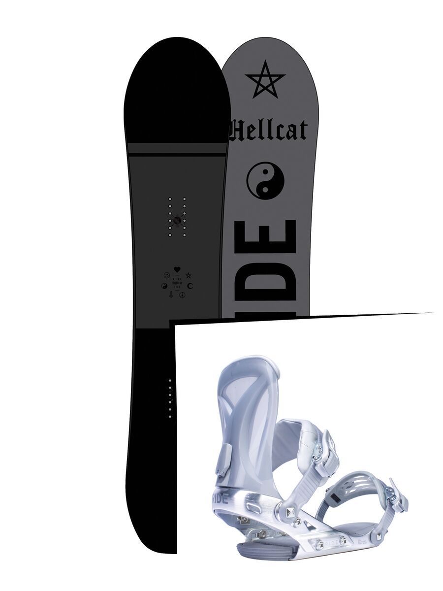Set: Ride Hellcat 2017 + Ride DVA 2017, silver - Snowboardset - Bild 1