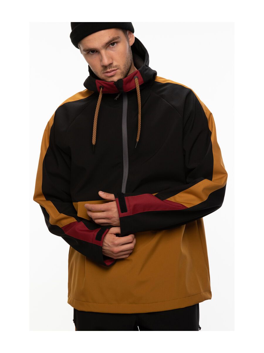 686 Men's Waterproof Anorak, golden brown colorblock - Bild 3