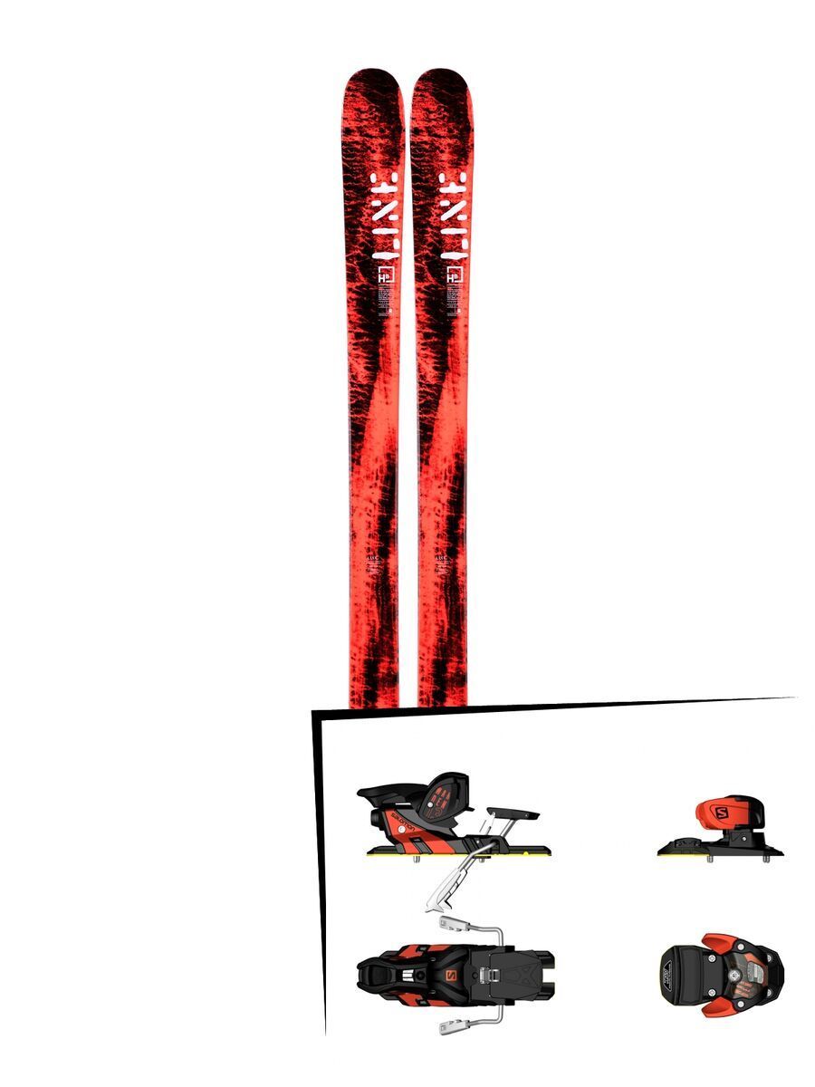 Set: Line Honey Badger 2019 + Salomon Warden MNC 13 white/black/orange - Bild 1