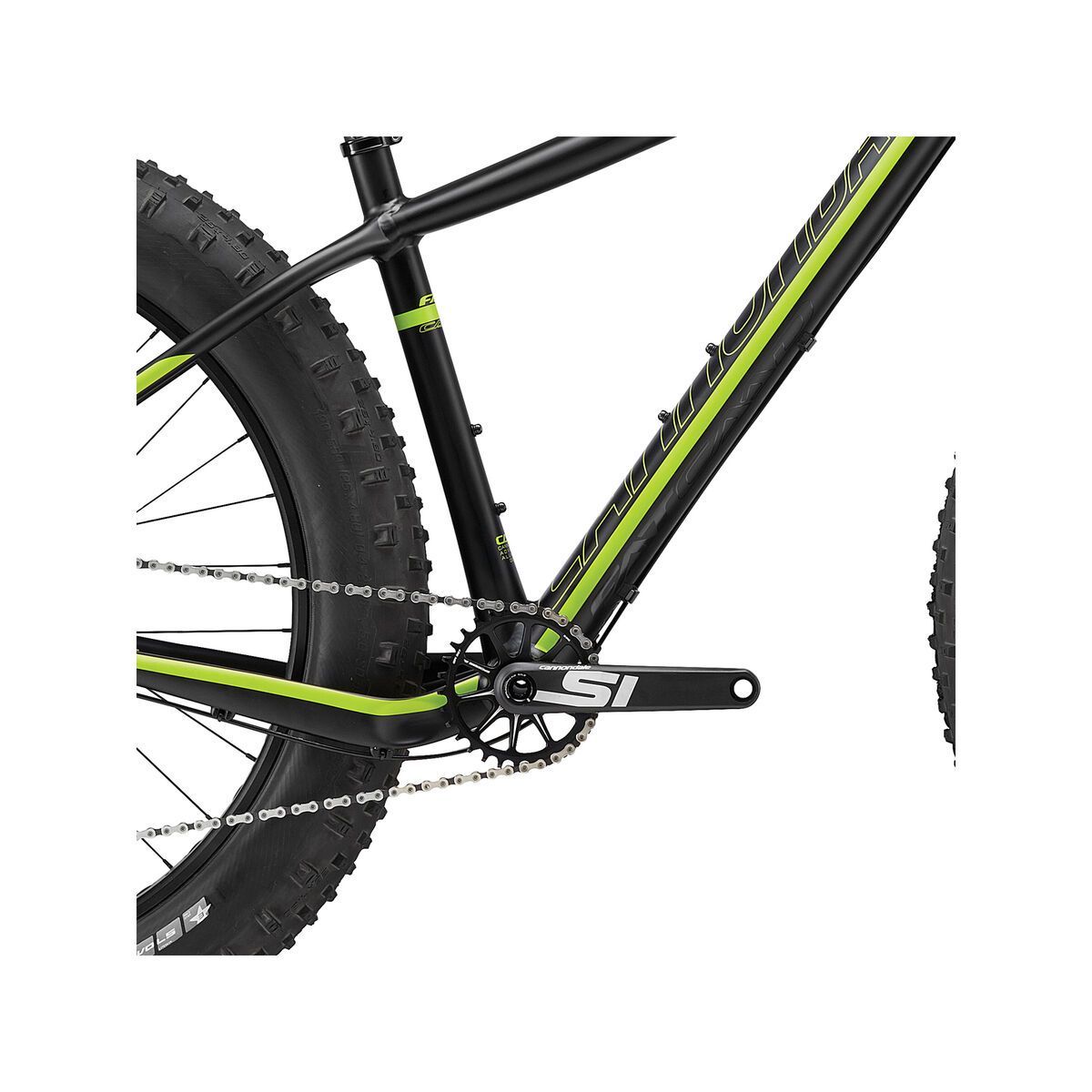 Cannondale Fat CAAD 1, matte jet black w/ gloss berzerker green, nearly black, jet black - Bild 4