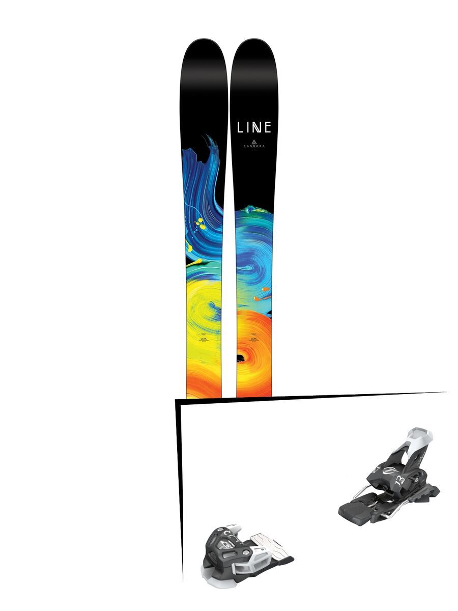 Set: Line Pandora 110 2017 + Tyrolia Attack 13 110 mm, solid black white - Skiset - Bild 1
