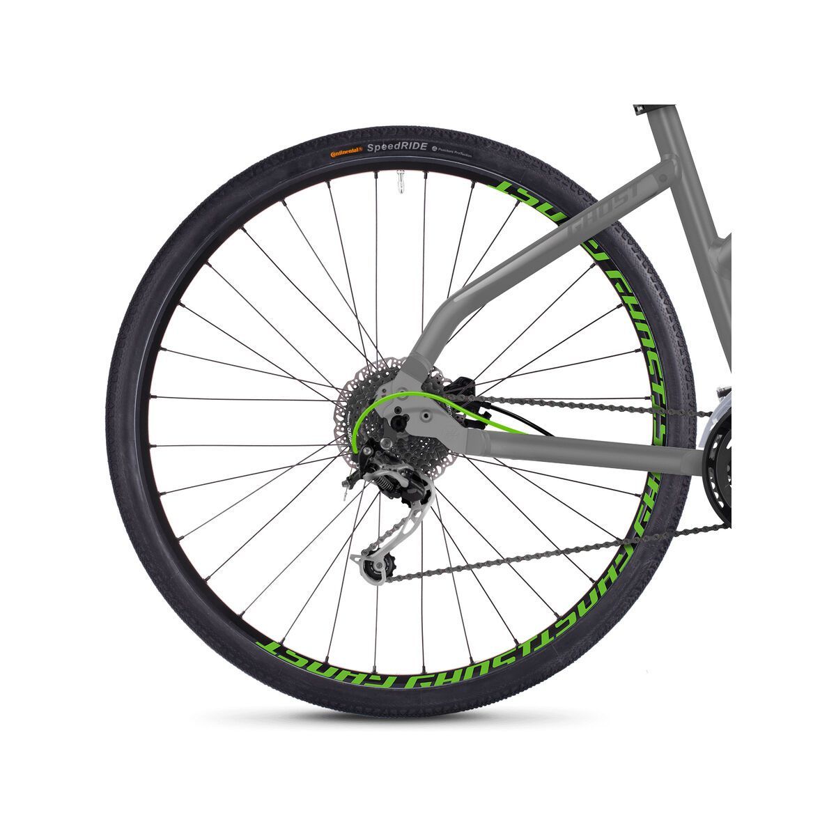 Ghost Square Cross 2.8 W AL, urban gray/palladium silver/neon green - Bild 4