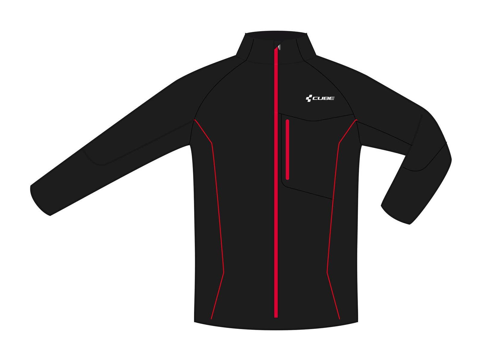 Cube Blackline Softshell Jacke CMPT, schwarz/rot - Bild 1