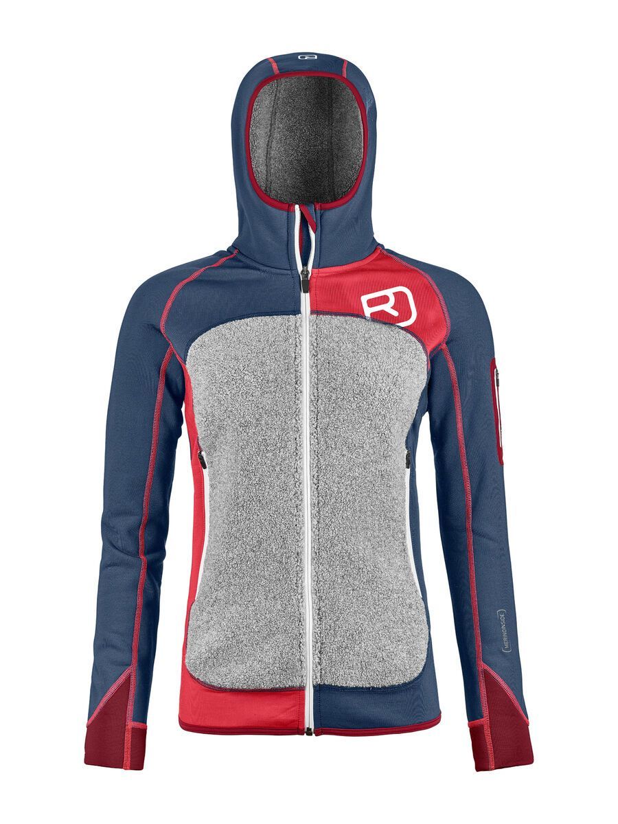 Ortovox Merino Fleece Plus Hoody W, night blue - Bild 1