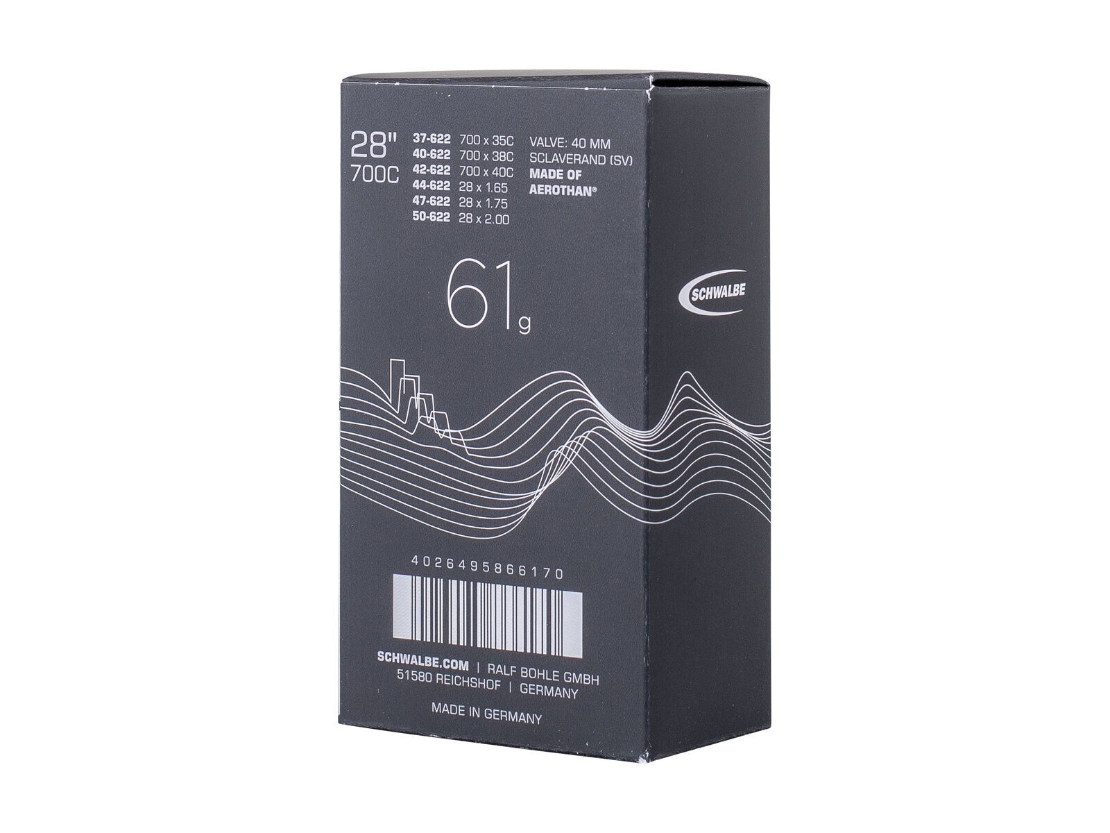 Schwalbe Aerothan Tube SV 17E 28/700C Allround/Gravel - 37/50-622 / 40 mm - Bild 2