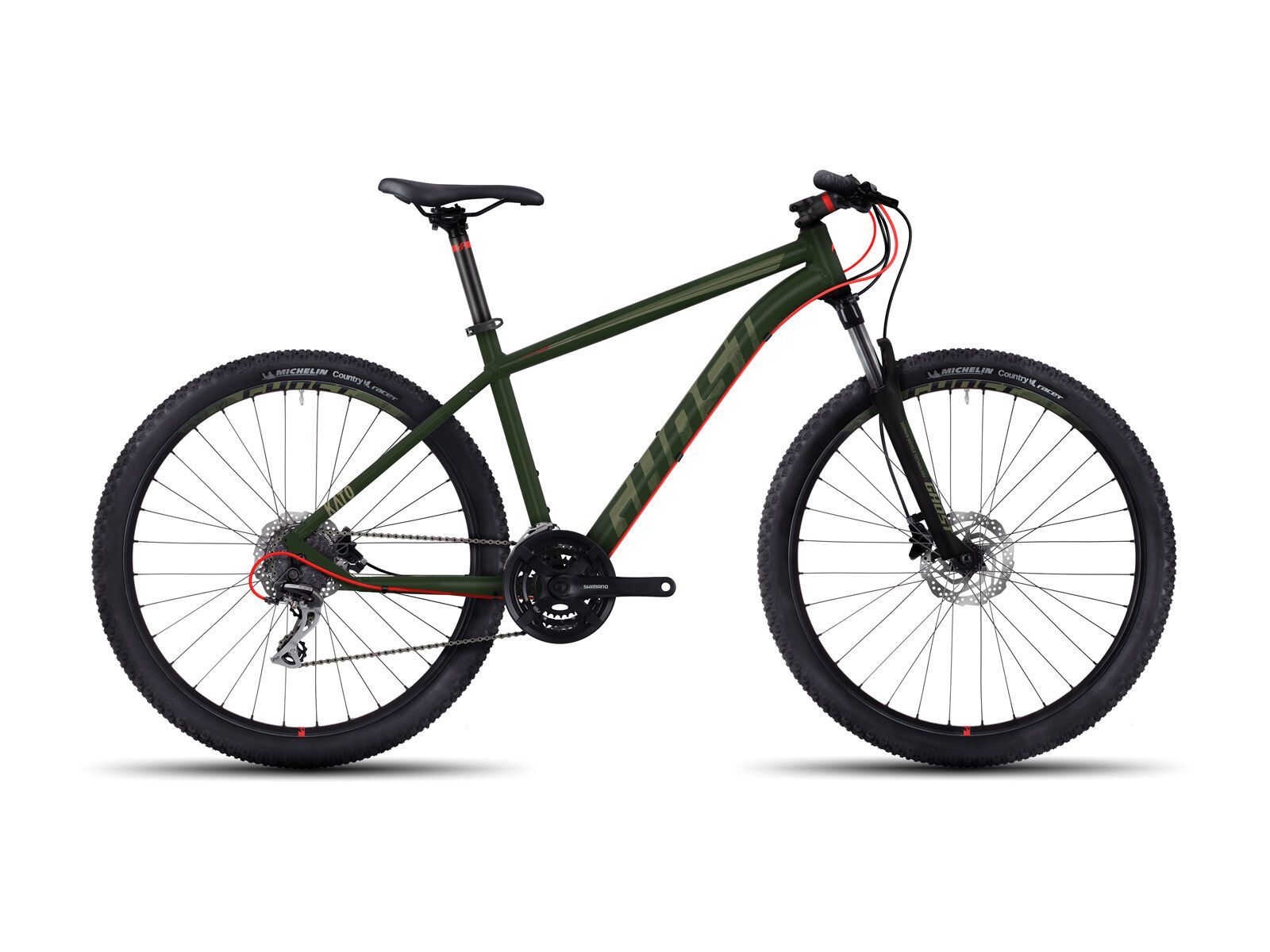 Ghost Kato 2 AL 27.5, forest green/army green/neon red - Bild 1